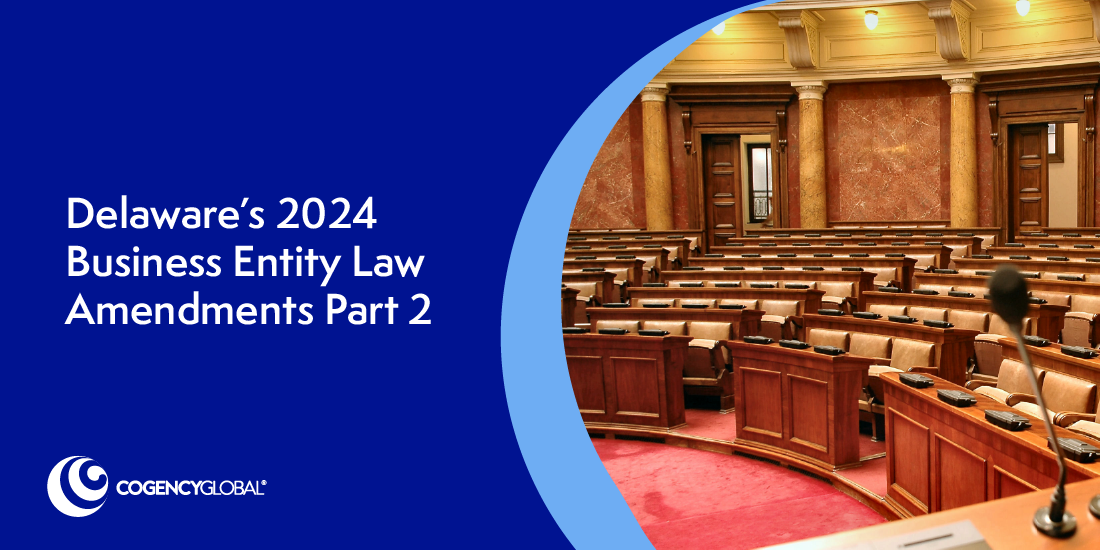 Delaware's 2024 Business Entity Law Amendments Part 2: Amendments to General Corporation Law